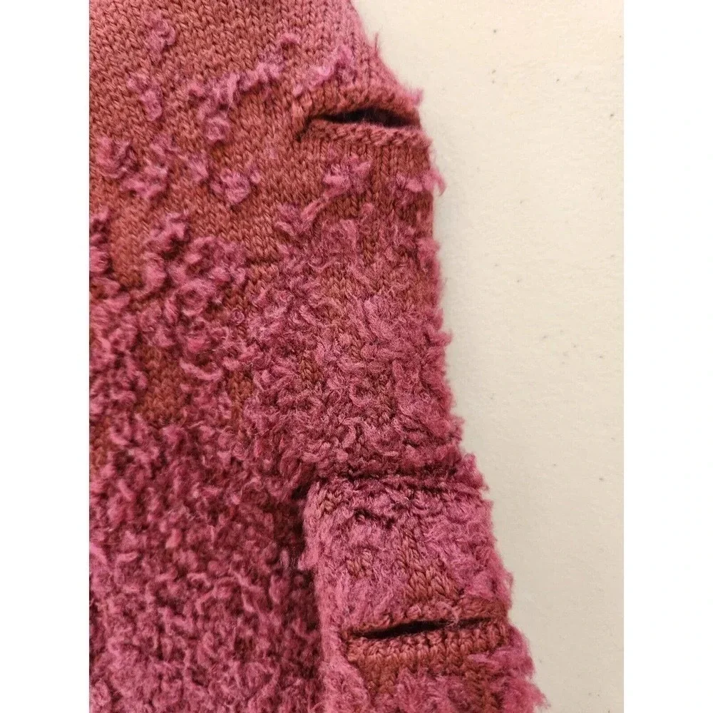 NWT Lululemon Women's Ombre Knit Textured Mittens Size M/L Red Merlot